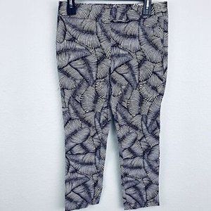 NWT Ann Taylor Navy/White Curvy Fit Ankle Pants 10